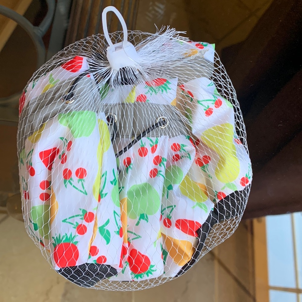 Heart to tail fruit designed pet rain boots